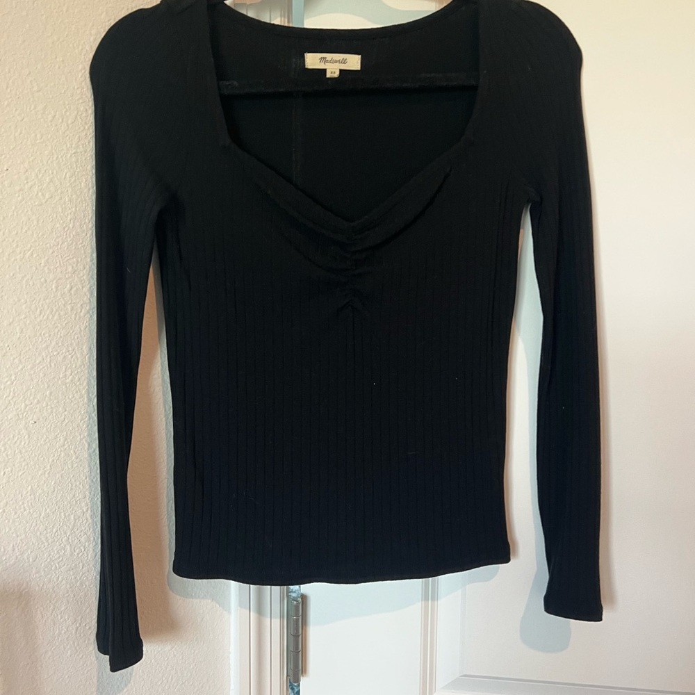 Madewell Black Long Sleeve Top